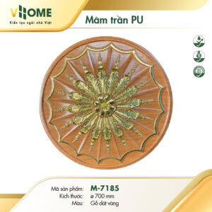 Mâm trần vân gỗ dát vàng M7185