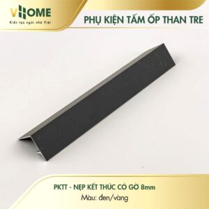 Nẹp H nối có gờ 8mm màu đen