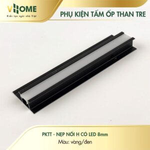 Nẹp nối H có led 8mm màu đen