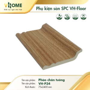 Phào chân tường vàng gỗ sồi P34
