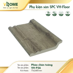 Phào chân tường xám ghi vân gỗ P56