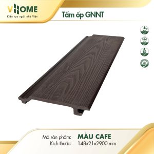 Tấm ốp gỗ nhựa ngoài trời gốc PE màu cafe W22