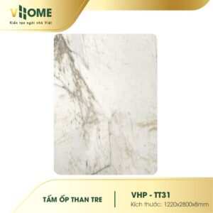 Tấm ốp than tre vân đá Marble Calacatta TT31