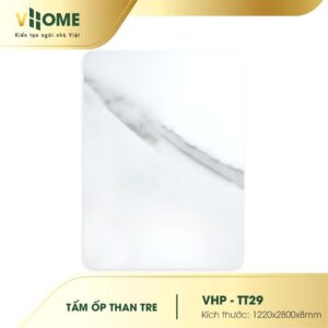 Tấm ốp than tre vân đá vân đá trắng Carrara TT29