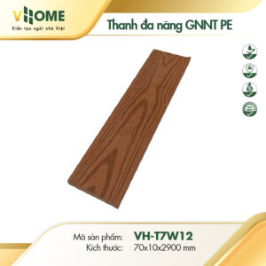 Thanh đa năng gỗ nhựa ngoài trời gốc PE nâu đỏ T7W12