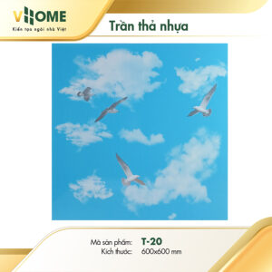 Trần thả nhựa họa tiết bầu trời xanh T20
