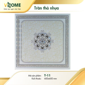 Trần thả nhựa họa tiết hoa văn Mandala cách điệu T11