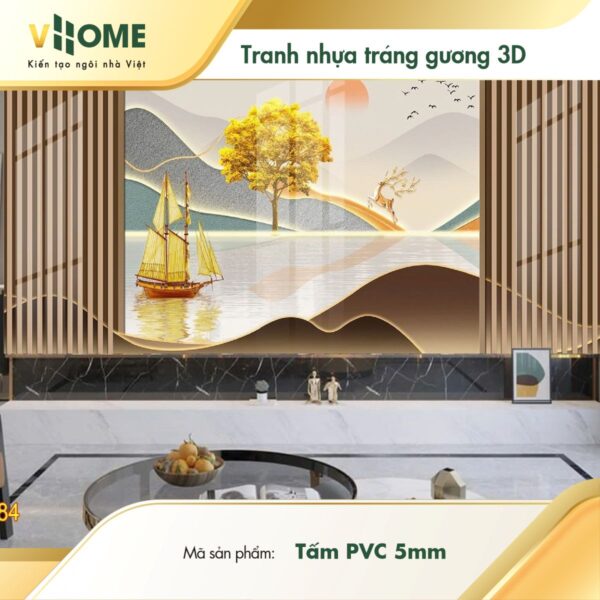 Tranh tráng gương 3D nhựa PVC 5mm