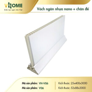 Vách ngăn nhựa trắng V06