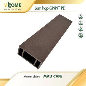 Lam hộp gỗ nhựa ngoài trời gốc PE màu cafe