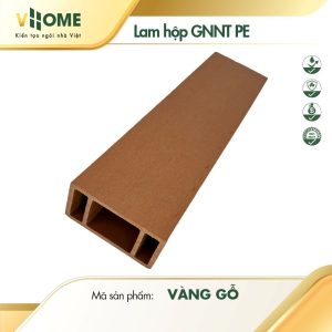 Lam hộp gỗ nhựa ngoài trời gốc PE màu vàng gỗ