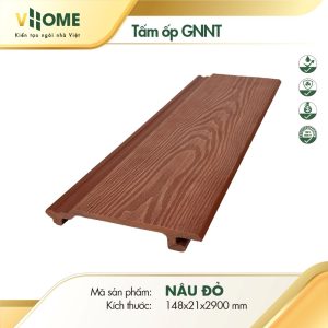 Tấm ốp gỗ nhựa ngoài trời gốc PE màu nâu đỏ