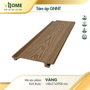 Tấm ốp gỗ nhựa ngoài trời gốc PE màu vàng
