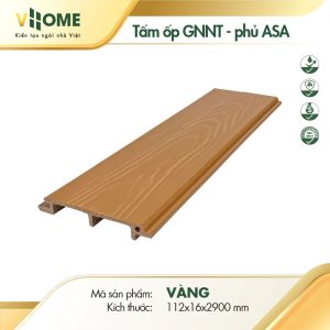 Tấm ốp gỗ nhựa ngoài trời phủ ASA màu vàng