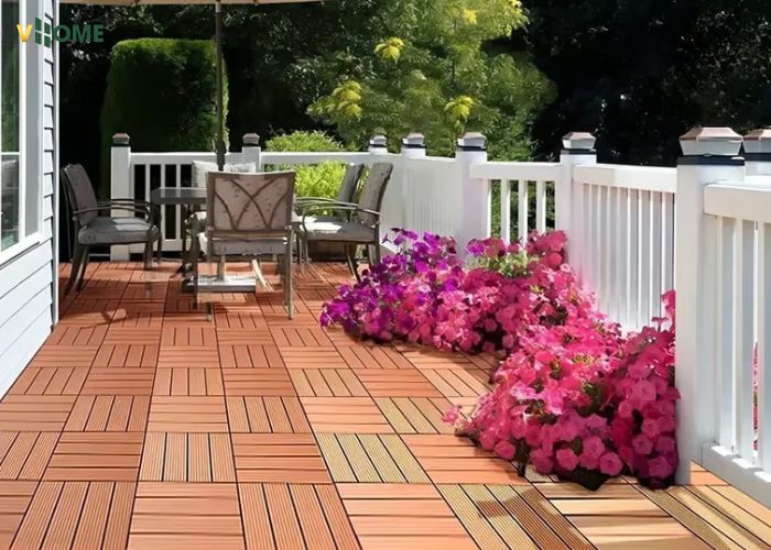 Các khu nghỉ dưỡng lát sàn bằng vỉ gỗ nhựa ngoài trời