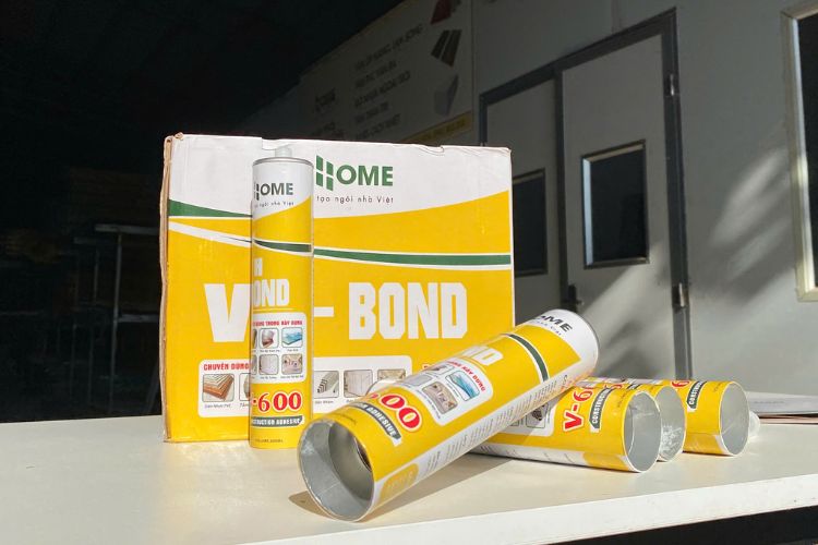 Keo dán tấm than tre V-600 VH BOND bám dính siêu chắc