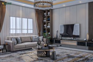 Tấm ốp than tre phòng khách đẹp - sang trọng