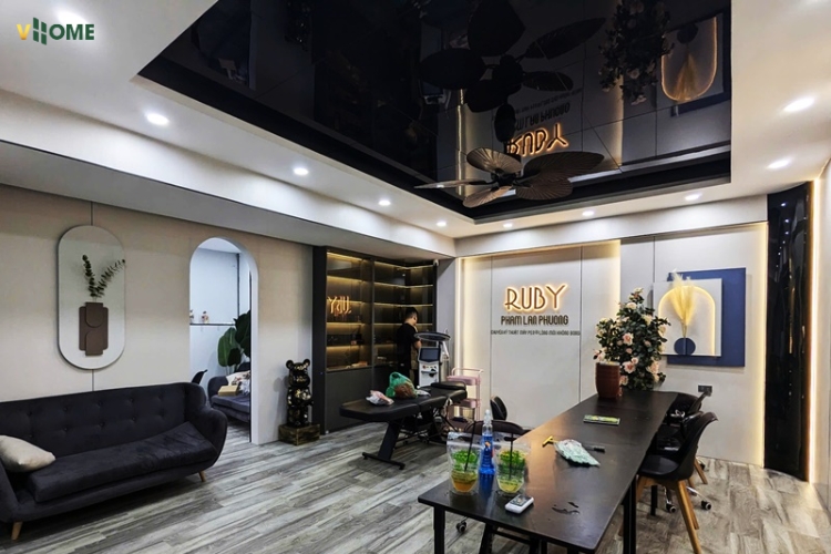 Tấm than tre đen bóng ốp trần cơ sở thẩm mỹ