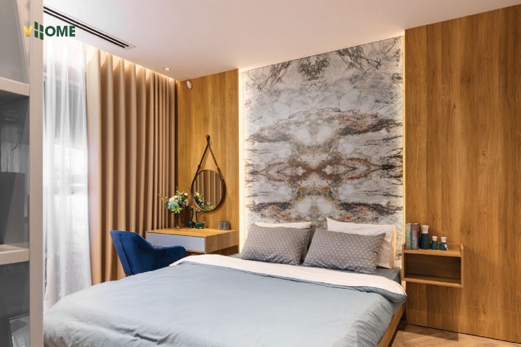Tấm ốp tường phòng ngủ làm tăng sự sang trọng cho không gian