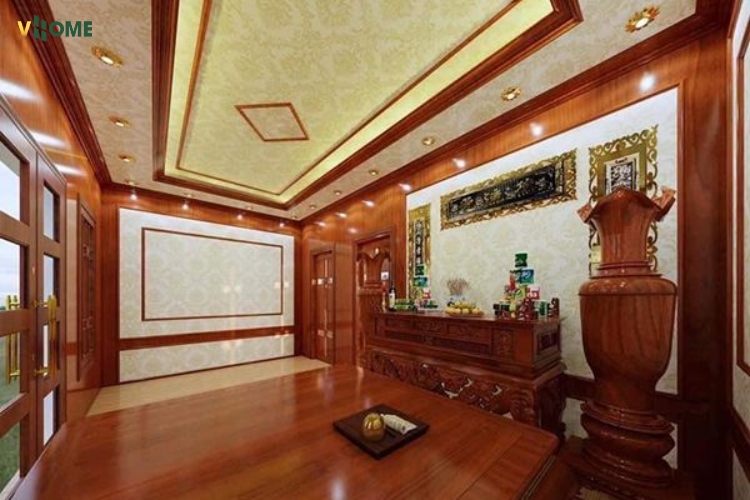 Mẫu tấm nhựa ốp tường phòng thờ