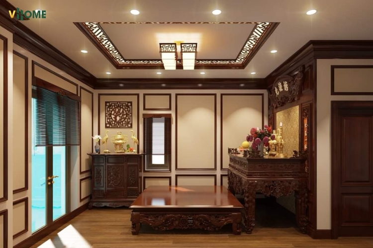 Mẫu tấm nhựa ốp tường phòng thờ