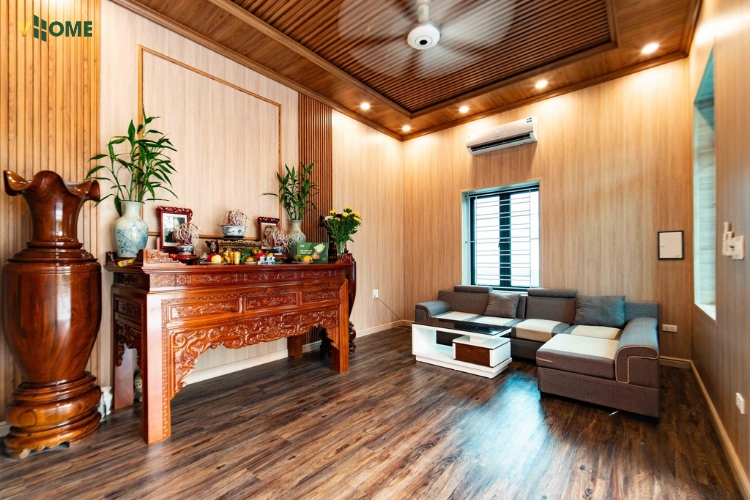 Mẫu tấm nhựa ốp tường phòng thờ