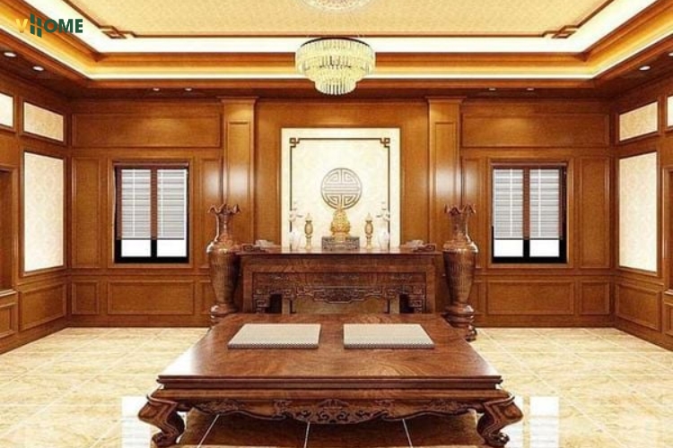 Mẫu tấm nhựa ốp tường phòng thờ