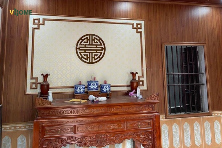 Mẫu tấm nhựa ốp tường phòng thờ