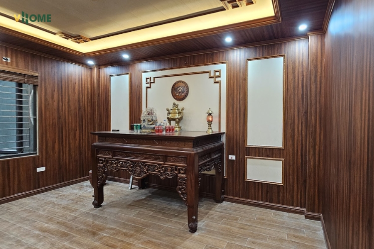 Mẫu tấm nhựa ốp tường phòng thờ