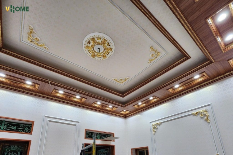 Trần nhựa nano giật 2 cấp Trần nhựa nano giật 2 cấp