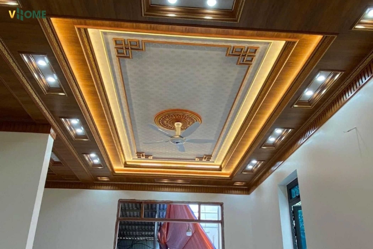 Trần nano giật 2 cấp nổi bật về tính thẩm mỹ và ánh sáng Trần nano giật 2 cấp nổi bật về tính thẩm mỹ và ánh sáng