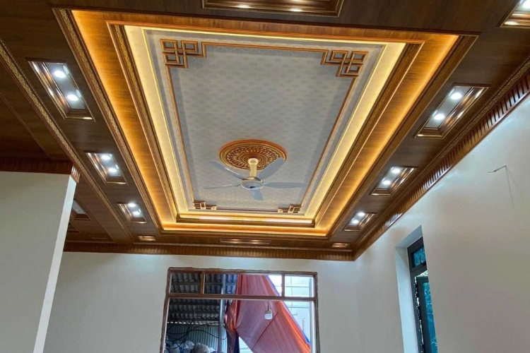 Trần nhựa nano giật 3 cấp Trần nhựa nano giật 3 cấp