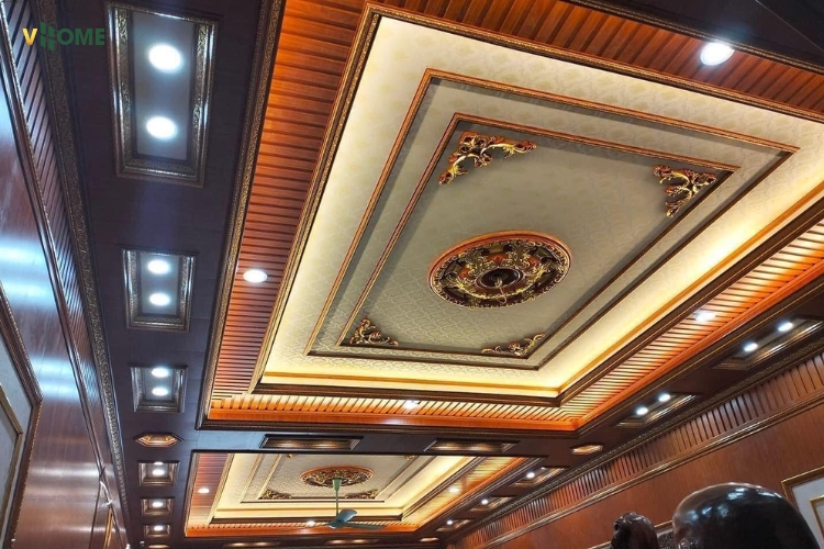 Ánh sáng góp phần tạo nên thẩm mỹ của trần nano 3 cấp Ánh sáng góp phần tạo nên thẩm mỹ của trần nano 3 cấp