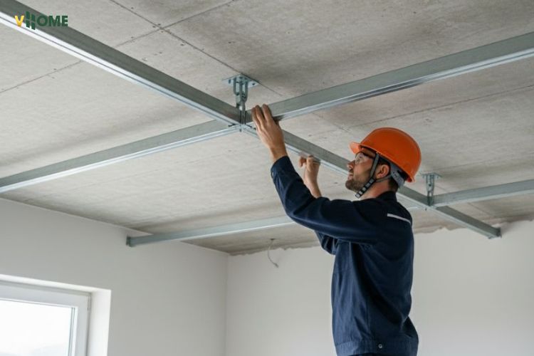 Lắp đặt thanh xương chính (Thanh U)