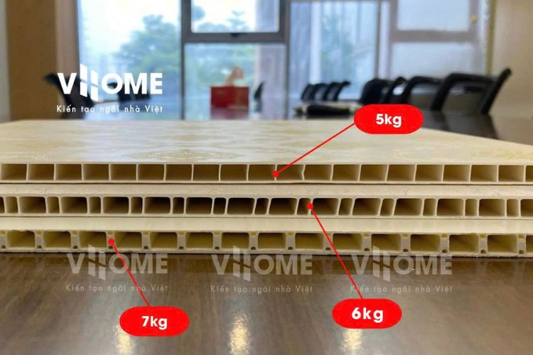 Kích thước tấm nhựa ốp tường nano