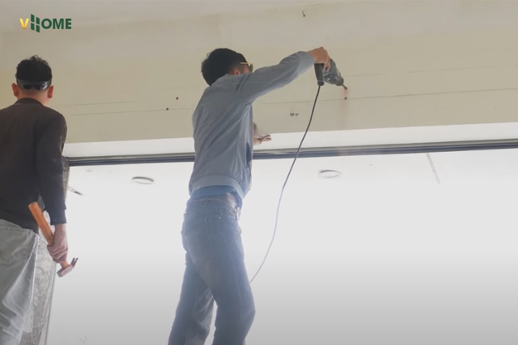 Khảo sát mặt bằng – lấy kích thước – chuẩn bị vật tư và dụng cụ