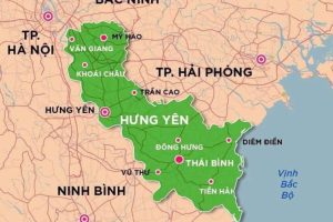 Khu vực Hưng Yên trên bản đồ