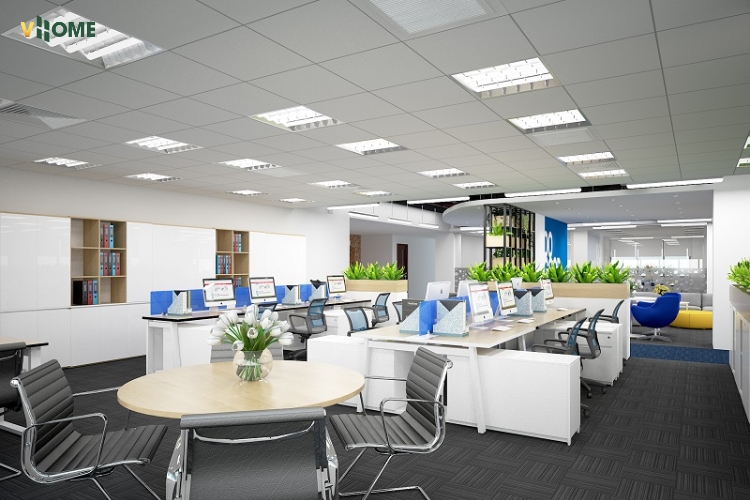 Trần thả nhựa ở khu vực làm việc chung
