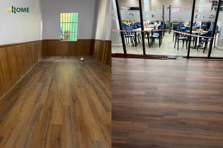 Sử dụng sàn nhựa giả gỗ hèm khóa lát sàn