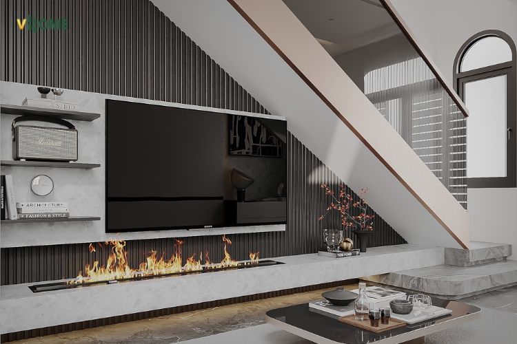 Mẫu nhựa lam sóng phòng khách đẹp - ấn tượng Mẫu lam sóng phòng khách ấn tượng tạo điểm nhấn