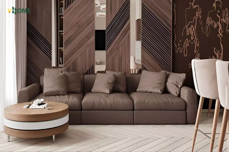 Mẫu lam sóng phòng khách ấn tượng tạo điểm nhấn