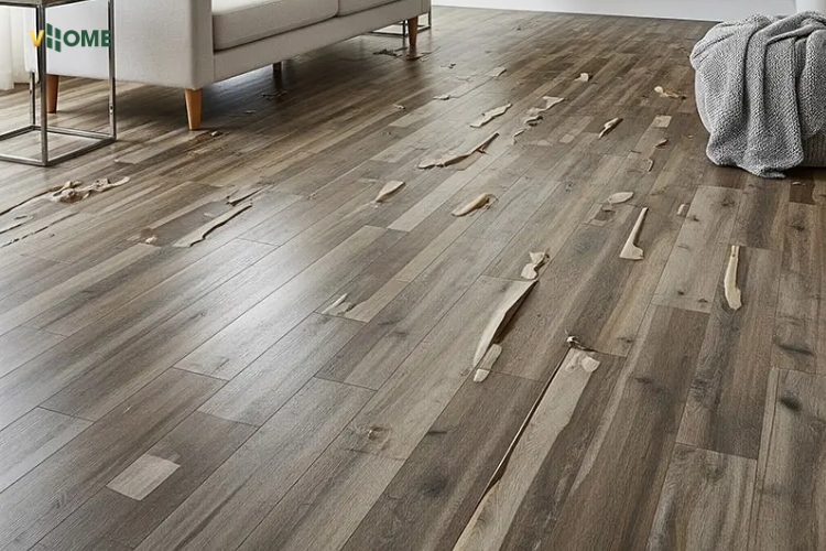 Sàn nhựa giả gỗ tiếp xúc trực tiếp với ánh sáng mặt trời