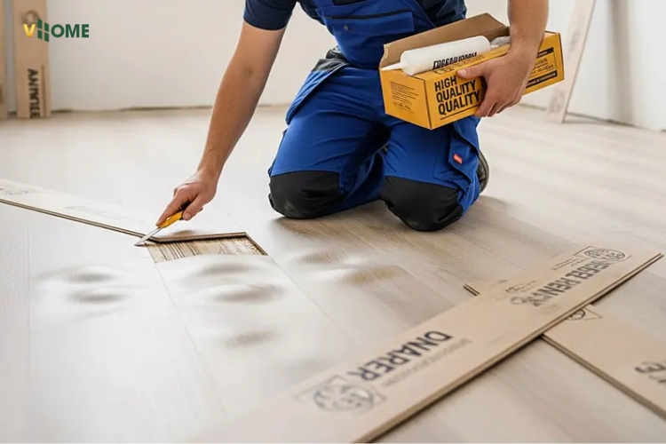 Kiểm tra tình trạng sàn sau khi tháo dỡ để tái sử dụng