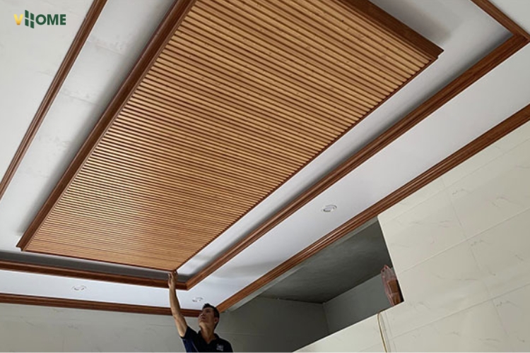 Thi công trần giật cấp lam sóng Thi công trần giật cấp lam sóng