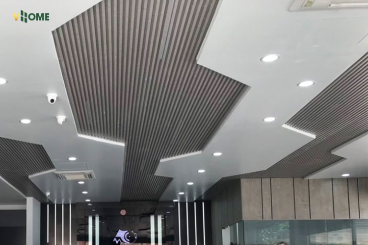 Ốp làm sóng một trần trần tạo điểm nhấn Ốp làm sóng một trần trần tạo điểm nhấn