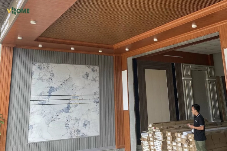 Nên làm toàn bộ trần hay chỉ ốp một phần trần lam sóng? Nên làm toàn bộ trần hay chỉ ốp một phần trần lam sóng?