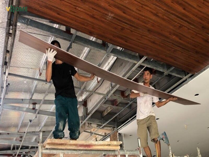 Trần nhựa thi công nhanh, kháng nước chống mối mọt